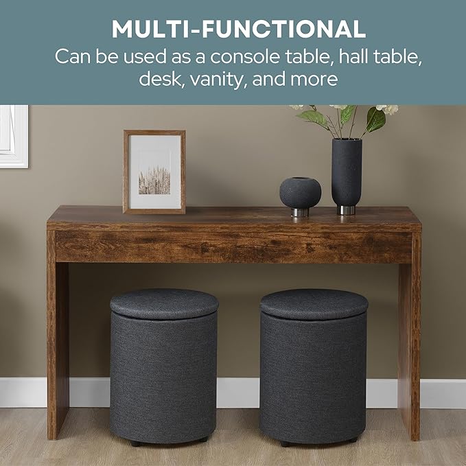 Convenience Concepts Northfield Hall Console Table 48" - Modern, Minimalist Narrow Sofa Display Accent for Contemporary Living Room, Entryway, or Hallway, Barnwood