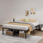Metal Bed Frame Queen Size - 16 Inch Heavy-Duty Queen Platform Bed Frame No Box Spring Needed, Easy Assembly, Noise-Free, Sturdy Mattress Foundation, Underbed Storage Space