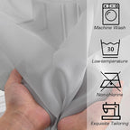 OWENIE Sheer Curtains 96 inches Long for Bedroom Living Room, Solid Light Gray Soft Fimly Sheer Curtains with Rod Pocket Top, Light Filtering Voile Sheer Farmhouse Curtains, 42Wx96L inch