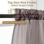 Chyhomenyc Chocolate Brown Sheer Curtains 84 Inches Long, Light Filtering Sheer Curtains for Living Room Bedroom, 42x84 Inches， 2 Pieces