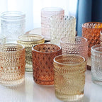 24 pcs Fall Votive Candle Holders, 6 Colors 3 Patterns Tealight Candle Holders for Wedding Table Centerpiece Birthday Party Decoration