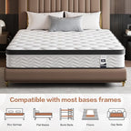 Full Size Mattress,12 Inch Full Mattress,Cooling Gel Memory Foam & Pocket Springs for Back Pain Relief,Pressure Relief & Motion Isolation,CertiPUR-US Certified,Medium Firm,54"x75"