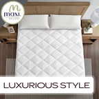 MAXI RV Size (48 x 75) Mattress Pad - Luxurious Cotton Sateen Mattress Protector - Soft, Comfortable, & Breatheable Mattress Cover - Mattress Pad Protects Mattress from Dust, Dirt, Spills, and Stains