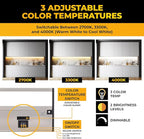 LED Under Cabinet Lighting Hardwired - 3CCT 32 Inch Satin Finish - Undercabinet Lights for Kitchen - Linkable Undercounter Dimmable Plug in Light or Hard Wired - Under Counter Fixture Direct Wire