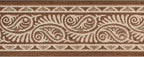Custom Length Cut to Size Tribal Ethnic Southwestern Inspired Hallway Runner Rug, Non Slip Rubber Backed, 31 inch Wide X Customized Length, Mayan Brown, 31 inch X 4 feet, Doormat Size