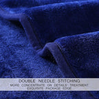 Soft Queen Size Blanket All Season Warm Fuzzy Microplush Lightweight Thermal Fleece Blankets for Couch Bed Sofa,90x90 Inches,Royal Blue