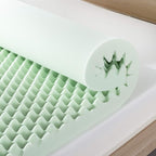 Best Price Mattress 4 Inch Egg Crate Memory Foam Mattress Topper with Calming Green Tea Infusion, CertiPUR-US Certified, Twin XL