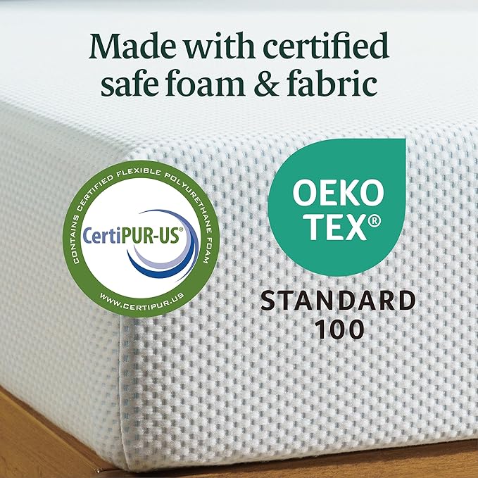 ZINUS 8 Inch Green Tea Cooling Memory Foam Mattress [New Version], Short Queen, Fiberglass Free, Medium Firmness, Cooling Gel Foam, Certified Safe Foams & Fabric, Mattress in A Box