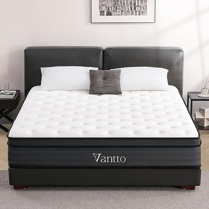 Queen Mattress, 14 Inch Memory Foam Hybrid Mattress for Pressure Relief, Motion Isolation