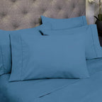 King Size Bed Sheets - 6 Piece 1500 Supreme Collection Fine Brushed Microfiber Deep Pocket King Sheet Set Bedding - 2 Extra Pillow Cases, Great Value, King, Denim