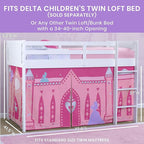 Disney Princess Loft Bed Tent - Curtain Set for Low Twin Loft Bed (Bed Sold Separately) by Delta Children