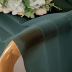 Chyhomenyc Sheer Valances for Windows 2 Pack, Small Window Curtains for Living Room Bathroom, Modern Top Dual Rod Pocket Basement Curtains for Small Window, 42Wx14L inches, 2PCS, Hunter Green