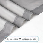 OWENIE Sheer Curtains 90 Inch Length, Elegant Grey Sheer Curtains for Bedroom, Window Voile Sheer Curtain Panels/Drapes/Treatment for Living Room, 2Pcs, Each 42" W x 90" L Inch
