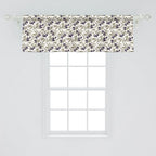 Ambesonne Olive Window Valance, Digitally Generated Hand Drawn Style Botanical Blossoms, Curtain Valance for Kitchen Bedroom Decor with Rod Pocket, 54" X 18", Quartz Taupe