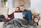 Utopia Bedding Fleece Blanket Queen Size Grey 300GSM Luxury Anti-Static Fuzzy Soft Microfiber Bed Blanket (90x90 Inch)