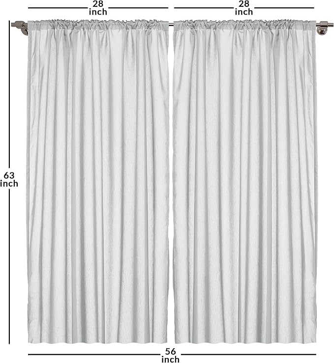 Ambesonne Black and White Window Curtains, Paisley Design with Sketch Style Flowers Leaves on Monochrome Background, Decor 2-Panel Set with Rod Pocket, Pair of - 28" x 63", White and Charcoal