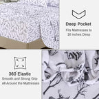 RUVANTI Flannel Sheets Queen Size - 100% Cotton Double Brushed Bed Sheets, Deep Pockets 16 Inches Queen Sheet Set, All Seasons Breathable & Extra Soft - Warm & Cozy, 4 Piece, Dry Winter