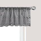 Ambesonne Aztec Window Valance Pack of 2, Pattern of Symmetric Tribal Inspired Streaks and Motifs in Greyscale Tones, Rod Pocket Curtain Valances for Kitchen Bedroom, 54" X 12", Pale Grey and Dimgray
