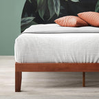 ZINUS Wen Wood Platform Bed Frame, Solid Wood Foundation, Wood Slat Support, No Box Spring Needed, Easy Assembly, Cherry, Full