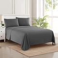 California King Sheet Sets - Breathable Luxury Sheets with Full Elastic & Secure Corner Straps Built In - 1800 Supreme Collection Deep Pocket Bedding, Sheet Set, EXTRA DEEP pocket - Cal King, Gray