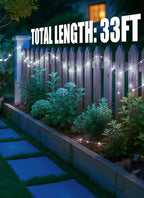 Minetom Solar String Lights, 4 Packs Total 132Ft 400 LED Solar Fairy Lights, Waterproof Solar Lights for Outside Patio Yard Tree Wedding Christmas, Pure White