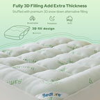 BEDLORE California King Mattress Topper Viscose Derived from Bamboo, Thick Pillow Top Mattress Pad with Stretchable Pockets for 6"-18" Mattress, Soft Mattress Topper for Back Pain Relief