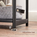 VASAGLE Side Table, Small End Table, Nightstand for Living Room, Bedroom, Office, Bathroom, Black ULET271B16