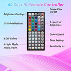 65.6 ft LED Lights for Bedroom Music Sync RGB LED Strip Lights with APP & Remote Control LED Lights for Room Home Party Christmas Wall Decor