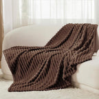 Bedsure GentleSoft Fondue Fudge Fleece Blanket for Couch - Cozy Soft Blankets for Women, Cute Small Throws for Girls, 50x70 Inches