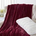 Walensee Fleece Blanket Plush Throw Fuzzy Lightweight (King Size 108x90 Wine) Super Soft Microfiber Flannel Blankets for Couch, Bed, Sofa Ultra Luxurious Warm and Cozy for All Seasons