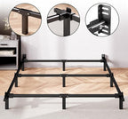 ZINUS 7 Inch Compack® Metal Bed Frame, Support Bed Frame for Box Spring and Mattress Set, Black, Twin