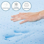 Cool Gel Chill 14 Inch Medium Firm Memory Foam Mattress Twin Size, with Bonus CoolGel Memory Foam Bed Pillow, 14" with Pressure Relief, CertiPUR-US Certified, Cooling Twin Mattress in a Box