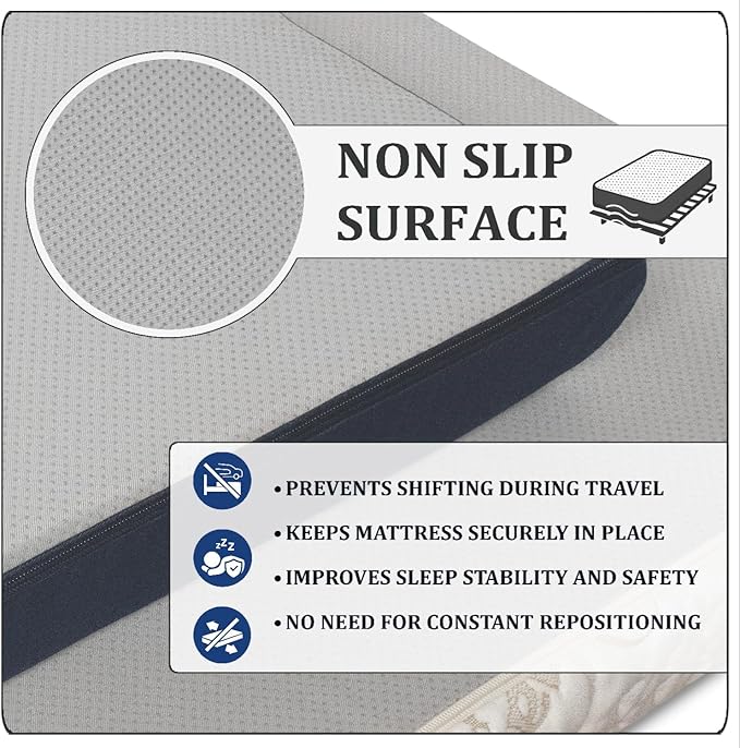 Foamma 3" x 30" x 75" Gel Memory Foam Mattress for RV with Water Resistant Organic Cotton Cover, Firm High Density Foam Base, USA Made, CertiPUR-US Certified Foam