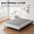 ZIYOO Full Box Spring and Cover 9 Inch High Profile Easy Assembly,Mattress Foundation/Heavy Duty Metal Steel Structure/Quiet Noise-Free Accessory