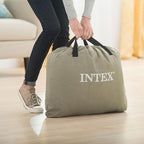 Intex Air Mattress, 64123ED Dura-Beam Plus Pillow Rest Fiber-Tech – Queen Size – Built-in Electric Pump – 16.5in Bed Height – 600lb Weight Capacity