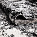 Keen Home Design Area Rugs - 2x18 Non-Shedding, Abstract Rugs for Kitchen, Living Room, Bedroom, Dining Room, Entryway - Size: 2'8" x 18', Abstract Black