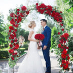 BLEUM CADE 200 Pcs Red Roses Artificial Flowers, Real Touch Velvet Roses Fake Flowers Bulk, Artificial Roses Bouquet with Long Stems Bridal DIY Wedding Party Centerpiece Decorations