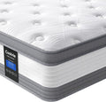 Coolvie Queen Mattress 12 Inch Queen Size Mattresses in A Box Hybrid Mattress Individual Pocket Springs Mattresses with Memory Foam Layer Medium Firm Provide Motion Isolation & Cool Sleep