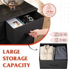 WLIVE Tall Black Dresser for Bedroom with 10 Drawers, Chest of Drawers, Dressers Bedroom Furniture, Storage Organizer Unit with Fabric Bins for Closet, Hallway, Living Room, Entryway