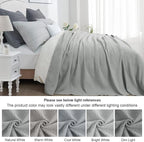 PHF 100% Cotton Waffle Weave Blanket King Size for Bed,Snag Proof Lightweight Breathable Moisture-wicking Throw for Couch,Great for Layering in Cold Weather,Machine Washable,Home Decor Gift-Light Grey