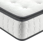 Vesgantti Twin XL Mattress, 10 Inch Hybrid XL Twin Mattress in a Box, Extra Long Pillow Top Twin Mattresses, Foam and Pocket Coils Innerspring Mattresses, Medium Firm Plush Feel