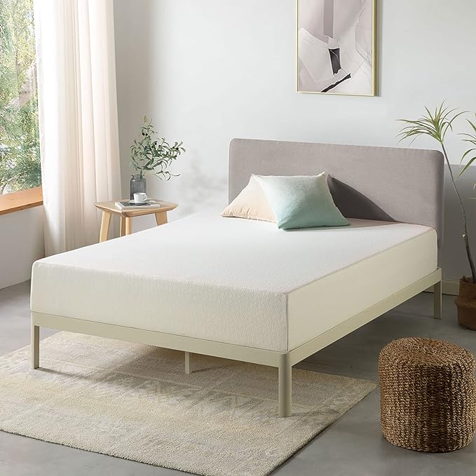 Best Price Mattress 10 inch King Mattress Bed-In-A-Box, Green Tea Memory Foam,White