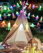 AceList Space String Lights, 50 LED Color-Changing Fairy Lights with Battery&USB Powered for Children's/Kids' Rooms, Space-Themed Party, Christmas and Bedroom Decor