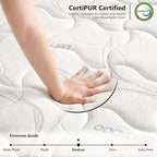 King Size Mattress - 12 Inch Hybrid King Mattresses in a Box with Bamboo Cover - King Size Memory Foam Mattress with Pocket Springs - Medium Firm Mattress for Pressure Relief - CertiPUR-US Certified