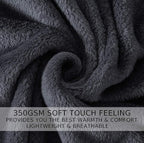 Soft Travel Size Blanket All Season Warm Fuzzy Microplush Lightweight Thermal Fleece Blankets for Couch Bed Sofa,Throw,50x61 Inches,Dark Gray