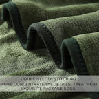HOZY Soft Blanket Travel Size Fleece Warm Fuzzy Throw Blankets for The Bed Sofa Lightweight 350GSM Green 50"*61"