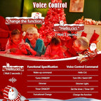 BHCLIGHT 240LED Christmas Voice Control String Lights Red