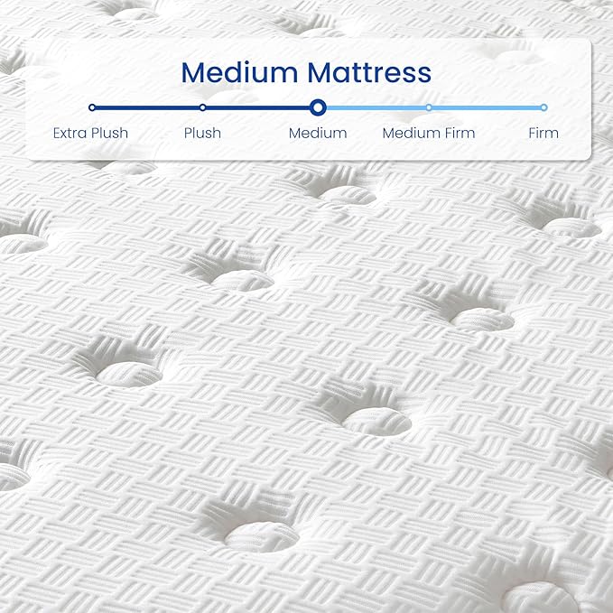 Twin Mattress 14 Inch, Hybrid Twin Size Mattress in a Box, Medium Feel, 3 Layer Premium Foam with Pocket Springs for Motion Isolation and Pressure Relieving, 75"x39"x14", 100-Night Trial
