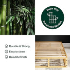 ZINUS Edgar 8 Inch Bamboo Box Spring, Mattress Foundation, Sturdy Bamboo Structure, Low Profile, Easy Assembly, Queen