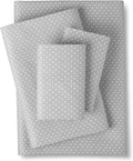 King Size Sheets - Breathable Luxury Bed Sheets with Full Elastic & Secure Corner Straps Built In - 1800 Supreme Collection Extra Soft Deep Pocket Bedding Set, Sheet Set, King, Dot Gray
